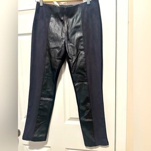 XL BNWT Zara Leggings faux suede and vegan leather detail